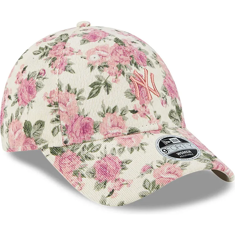 epci-curbata-bej-reglabila-rosa-9forty-floral-cord-de-new-york-yankees-mlb-de-new-era