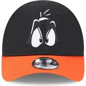 new-era-curved-brim-youth-daffy-duck-9forty-looney-tunes-black-and-orange-adjustable-cap