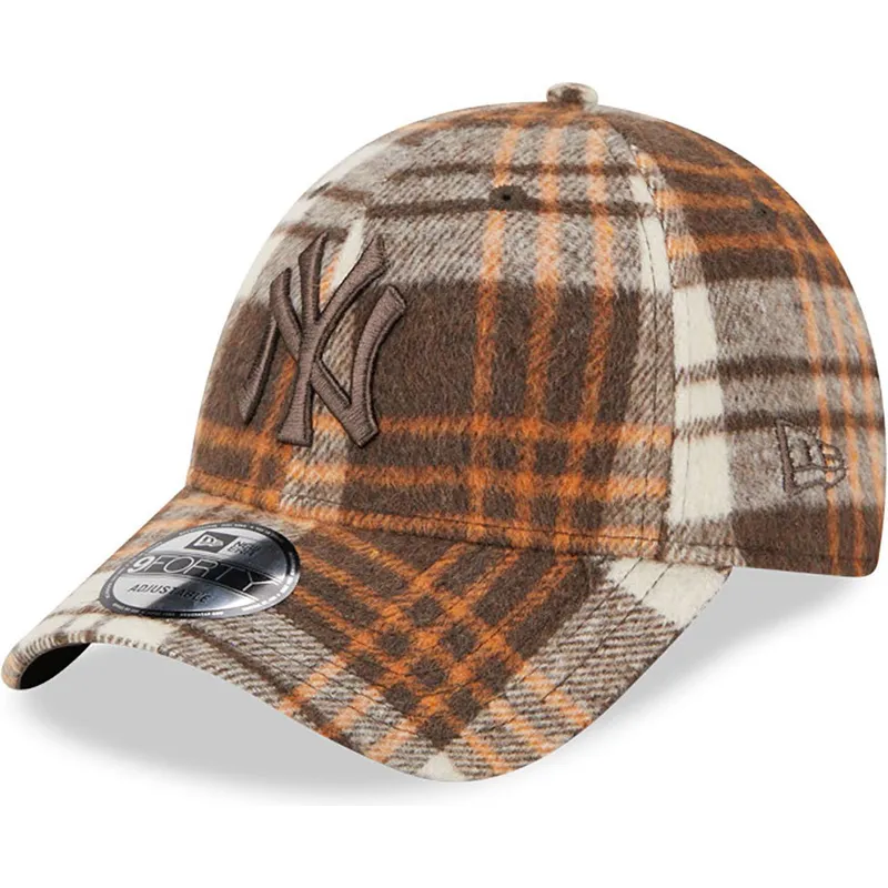 epci-curbata-maro-reglabila-9forty-check-de-new-york-yankees-mlb-de-new-era