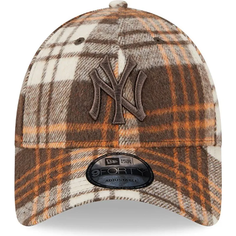 epci-curbata-maro-reglabila-9forty-check-de-new-york-yankees-mlb-de-new-era
