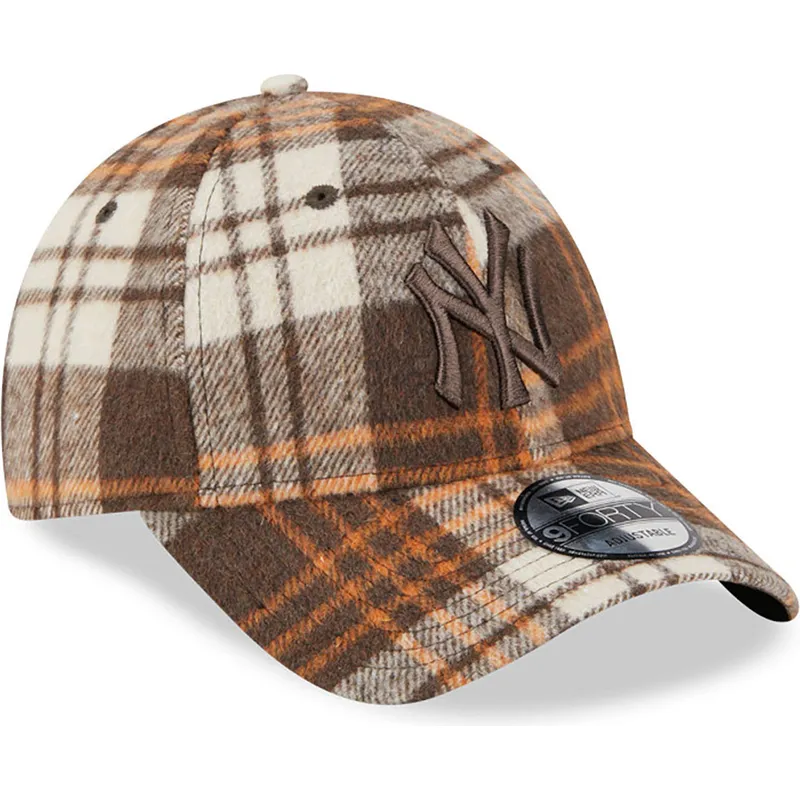 epci-curbata-maro-reglabila-9forty-check-de-new-york-yankees-mlb-de-new-era