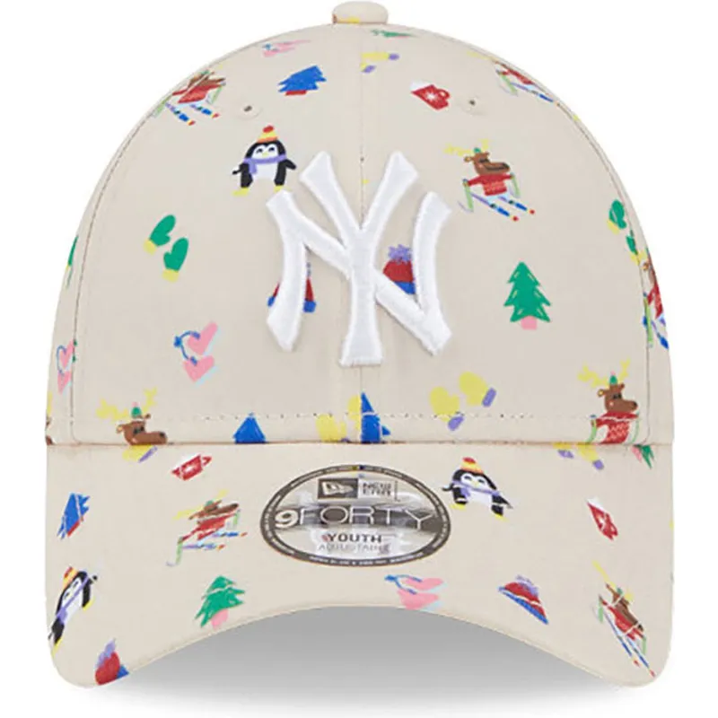 epci-curbata-bej-reglabila-pentru-copii-9forty-festive-de-new-york-yankees-mlb-de-new-era