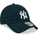 casquette-courbee-verte-ajustable-9forty-flannel-new-york-yankees-mlb-new-era