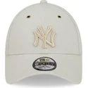 epci-curbata-bej-reglabila-9forty-washed-canvas-de-new-york-yankees-mlb-de-new-era