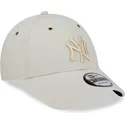 epci-curbata-bej-reglabila-9forty-washed-canvas-de-new-york-yankees-mlb-de-new-era