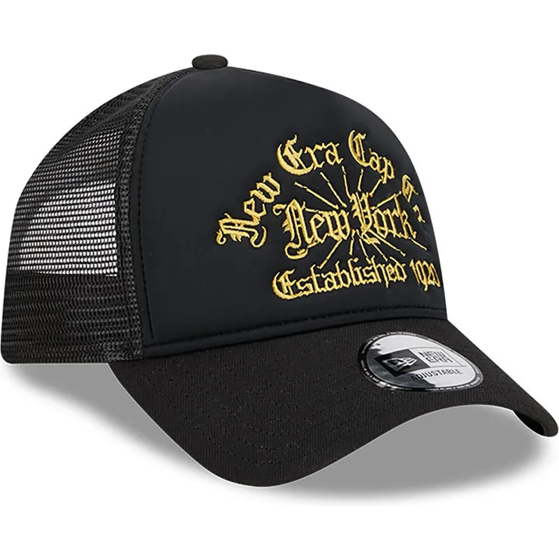 epci-curbata-negru-snapback-a-frame-est-1920-de-new-era