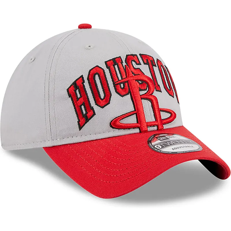 cappellino-curvo-grigio-e-rosso-regolabile-9twenty-tip-off-2023-dei-houston-rockets-nba-di-new-era