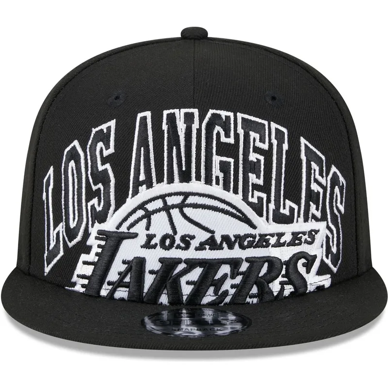 cappello-piatto-nero-snapback-9fifty-tip-off-2023-dei-los-angeles-lakers-nba-di-new-era