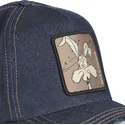 epci-curbata-bleumarin-snapback-denim-loo8-coy1-coiot-looney-tunes-de-capslab