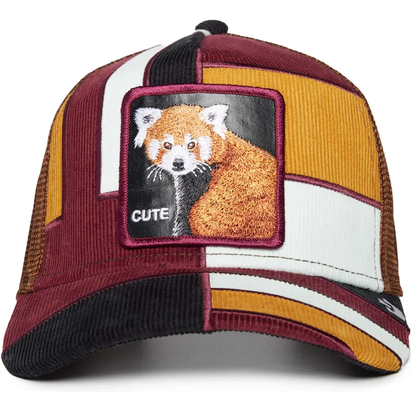 czapka-trucker-wielokolorowa-czerwony-panda-cute-dorbz-the-farm-patchwork-od-goorin-bros