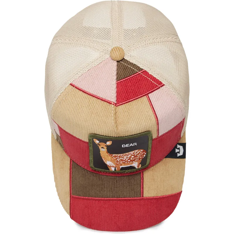 goorin-bros-dear-letter-opener-the-farm-patchwork-multicolor-trucker-cap-mit-hirschmotiv