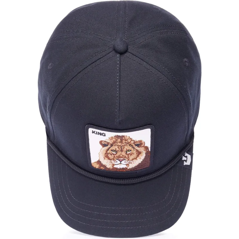 gorra-curva-nera-snapback-leone-king-100-the-farm-all-over-canvas-di-goorin-bros