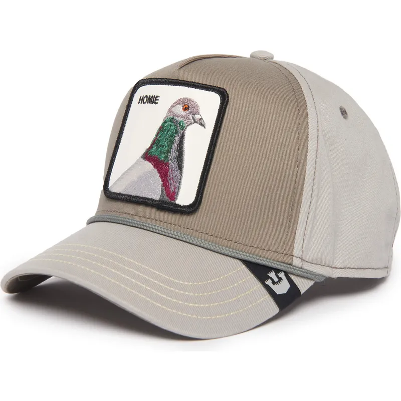 cappellino-grigio-snapback-paloma-homie-pigeon-100-the-farm-all-over-canvas-di-goorin-bros