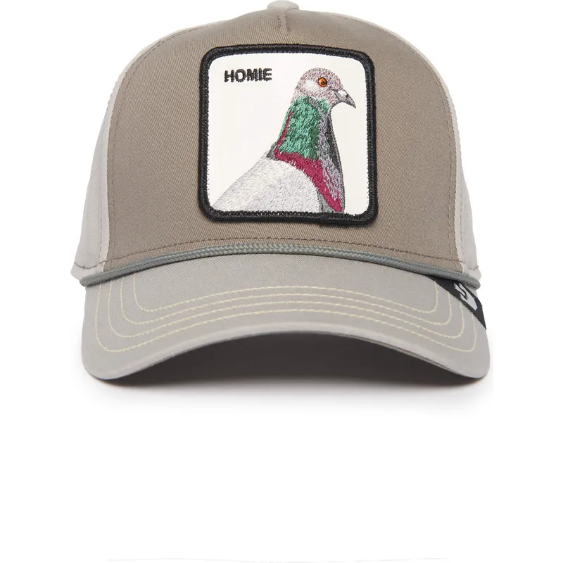 cappellino-grigio-snapback-paloma-homie-pigeon-100-the-farm-all-over-canvas-di-goorin-bros