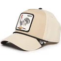 cappello-snapback-beige-con-visiera-curva-gallo-cock-rooster-100-the-farm-all-over-canvas-di-goorin-bros