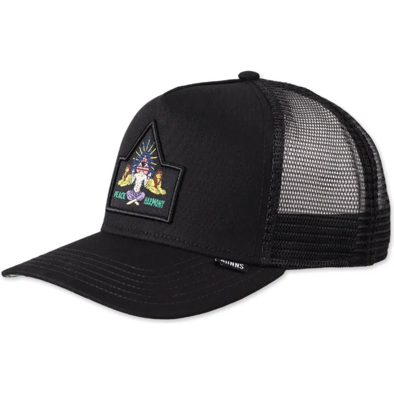 epci-curbata-negru-snapback-peace-harmony-hft-de-djinns