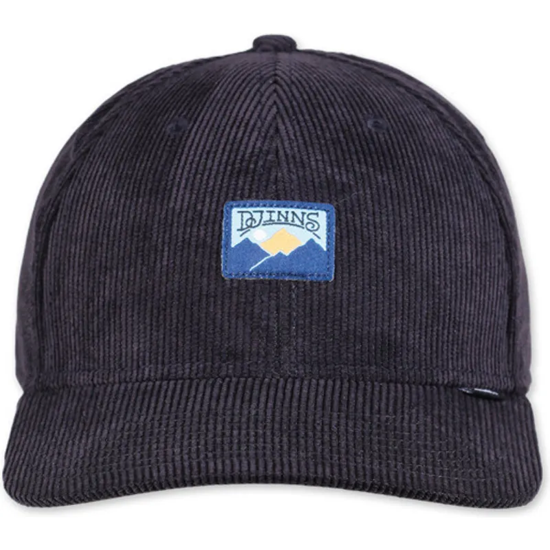 schwarze-snapback-cap-mit-gebogenem-schirm-cord-mountains-truefit-von-djinns