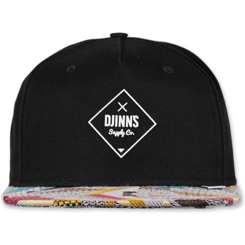 schwarze-snapback-cap-mit-flachem-schirm-rubber-aztek-von-djinns