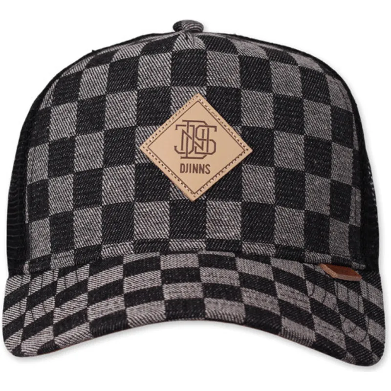 epci-curbata-negru-snapback-hft-denim-check-de-djinns