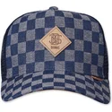 epci-curbata-albastru-snapback-hft-denim-check-de-djinns