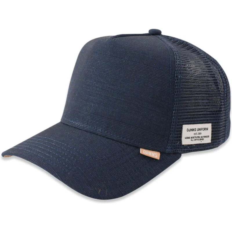 cappellino-trucker-blu-marino-hft-glencheck-di-djinns