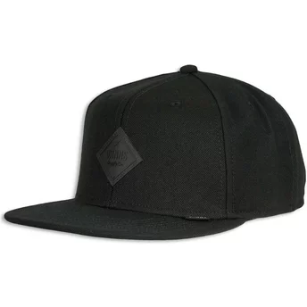 Djinns Flat Brim Monochrome Black Snapback Cap