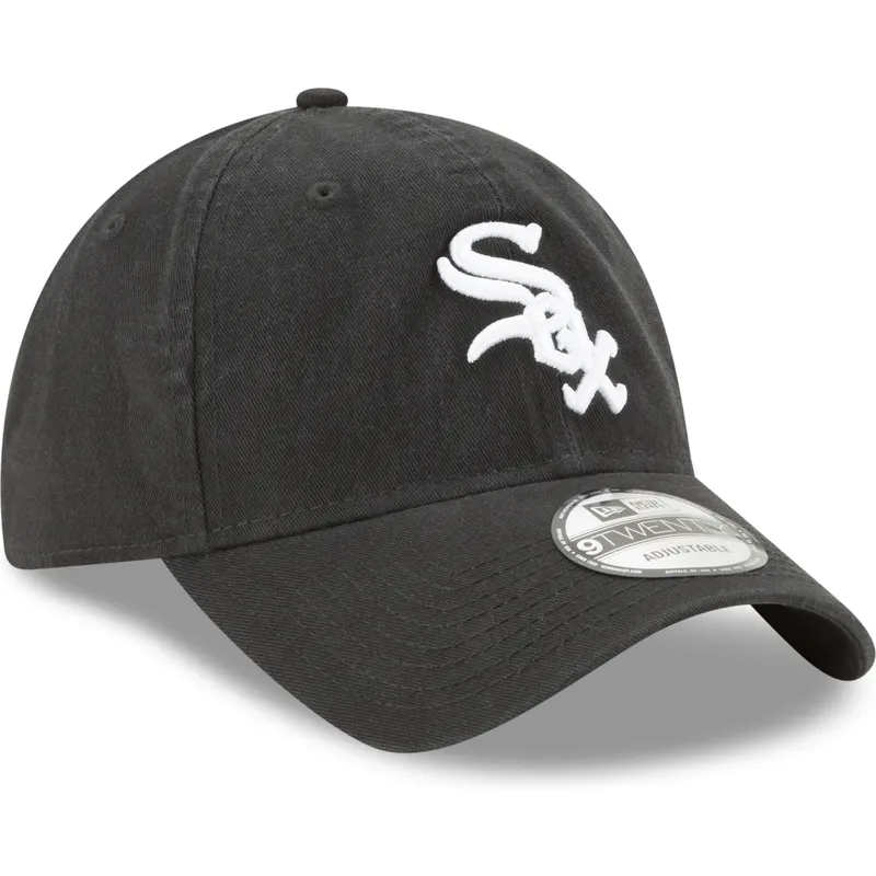 schwarze-verstellbare-9twenty-core-classic-kappe-der-chicago-white-sox-mlb-von-new-era