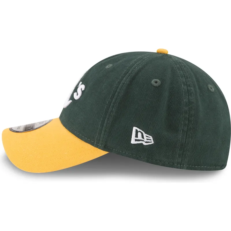 zielono-zolta-zakrzywiona-czapka-z-regulacja-9twenty-core-classic-oakland-athletics-mlb-new-era