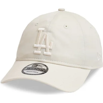 Cap curbată beige adjustable strap 9TWENTY League Essential de Los Angeles Dodgers MLB de New Era