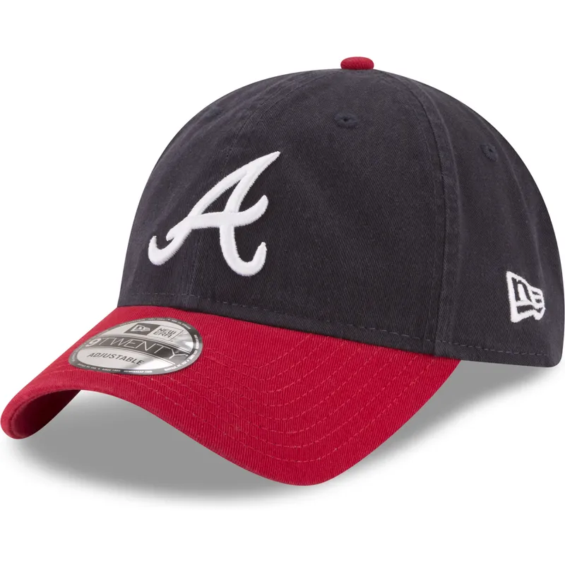 bojd-keps-marinbla-och-rod-justerbar-9twenty-core-classic-fran-atlanta-braves-mlb-av-new-era