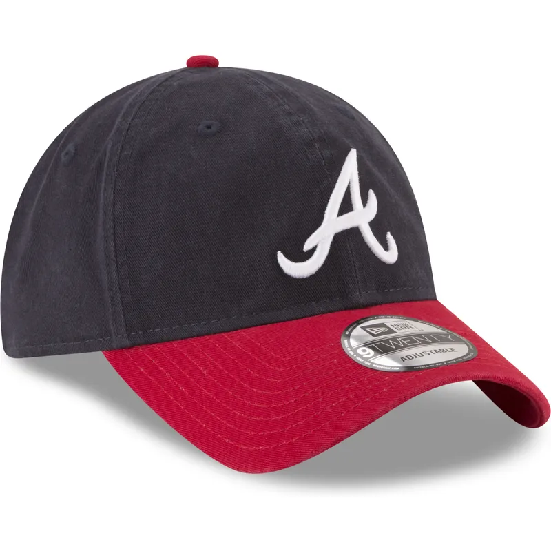verstellbare-9twenty-core-classic-kappe-in-marineblau-und-rot-der-atlanta-braves-mlb-von-new-era