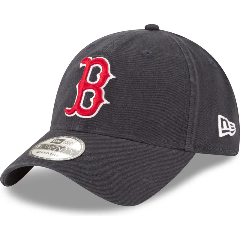 marineblaue-verstellbare-curved-cap-9twenty-core-classic-der-boston-red-sox-mlb-von-new-era