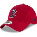 czerwona-regulowana-czapka-z-zakrzywionym-daszkiem-z-granatowym-logo-9twenty-core-classic-boston-red-sox-mlb-new-era