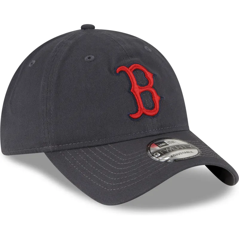 cappellino-grigio-curvo-regolabile-con-logo-rosso-9twenty-core-classic-dei-boston-red-sox-mlb-di-new-era