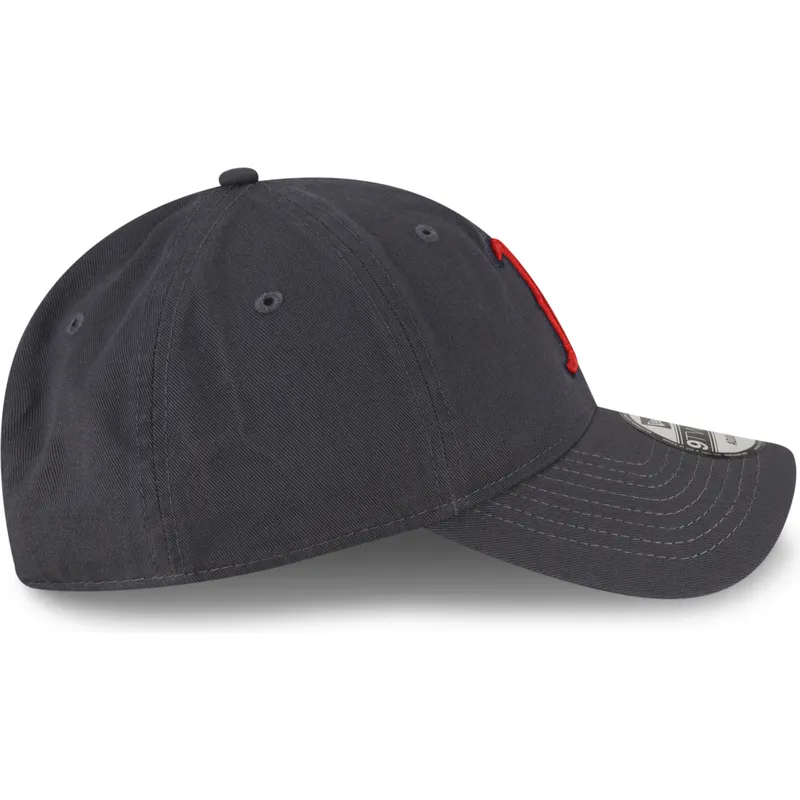 cappellino-curvo-grigio-regolabile-con-logo-rosso-9twenty-core-classic-dei-boston-red-sox-mlb-di-new-era
