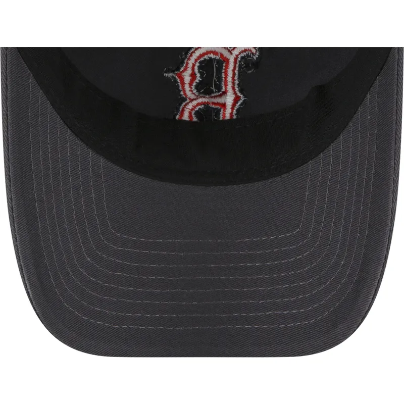 gra-bojd-justerbar-keps-med-rott-logotyp-9twenty-core-classic-fran-boston-red-sox-mlb-av-new-era