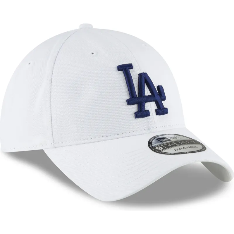 biala-regulowana-czapka-z-zakrzywionym-daszkiem-z-niebieskim-logo-9twenty-core-classic-los-angeles-dodgers-mlb-new-era