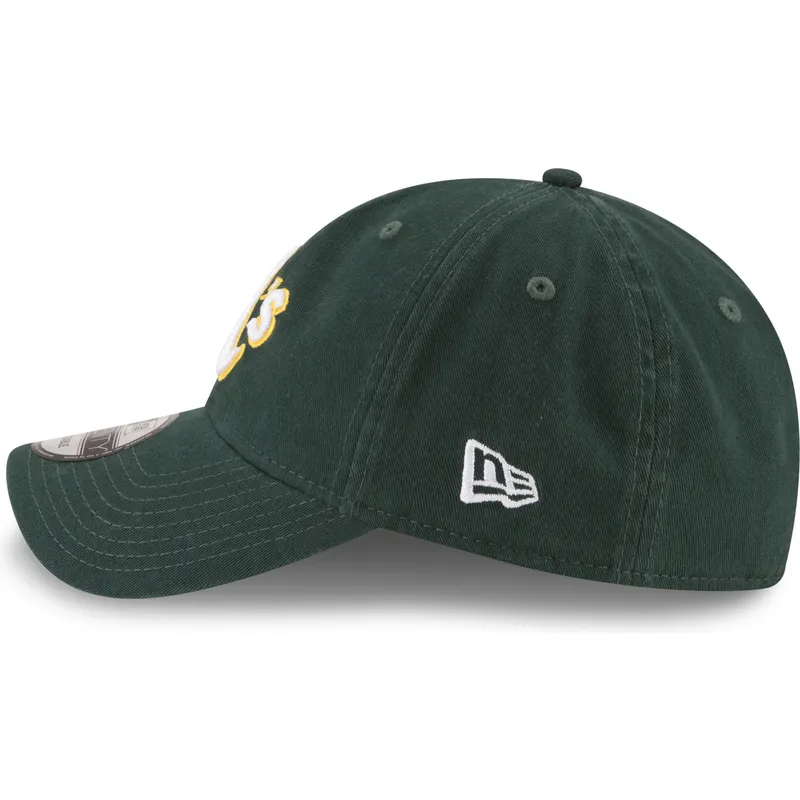 cappello-verde-regolabile-con-visiera-curva-9twenty-core-classic-degli-oakland-athletics-mlb-di-new-era