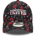 epci-curbata-negru-reglabila-9forty-floral-all-over-print-de-manchester-united-football-club-premier-league-de-new-era