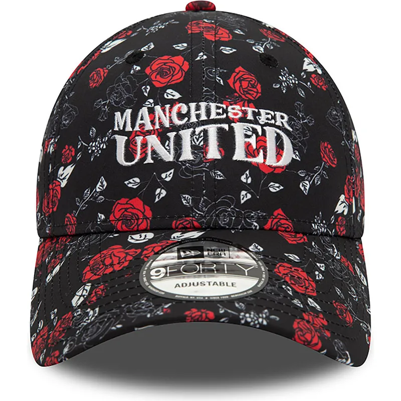 epci-curbata-negru-reglabila-9forty-floral-all-over-print-de-manchester-united-football-club-premier-league-de-new-era