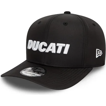 Gorra curva negra snapback 9FIFTY Ripstop de Ducati Motor MotoGP de New Era