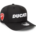 gorra-curva-negra-snapback-9fifty-ripstop-de-ducati-motor-motogp-de-new-era