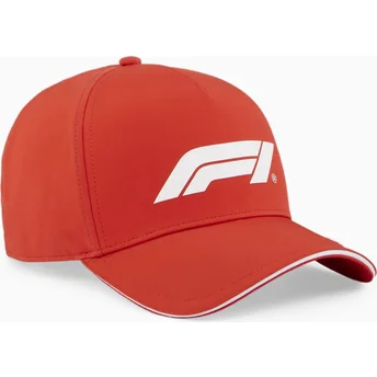 Röd böjd snapback-keps BB Formel 1 från Puma