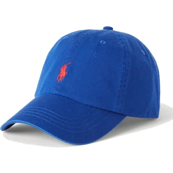 Șepci curbată albastru reglabilă Cotton Chino Classic Sport de Polo Ralph Lauren