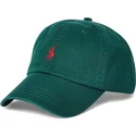morkgron-justerbar-keps-med-rod-logotyp-cotton-chino-classic-sport-fran-polo-ralph-lauren