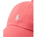 casquette-courbee-rouge-claire-ajustable-avec-logo-blanc-cotton-chino-classic-sport-polo-ralph-lauren