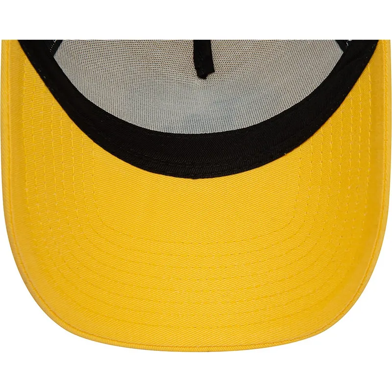 gorra-trucker-amarilla-y-negra-con-logo-negro-a-frame-league-essential-de-los-angeles-dodgers-mlb-de-new-era