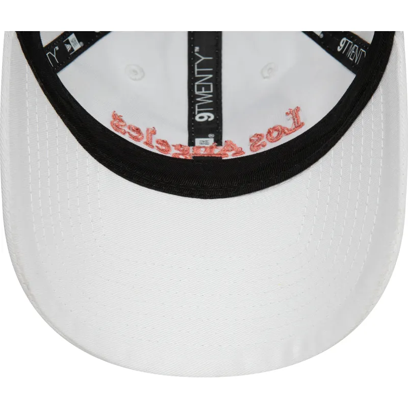 cappellino-bianco-regolabile-da-donna-9twenty-wordmark-di-los-angeles-california-di-new-era