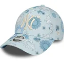 epci-curbata-albastru-reglabila-9forty-floral-all-over-print-de-new-york-yankees-mlb-de-new-era