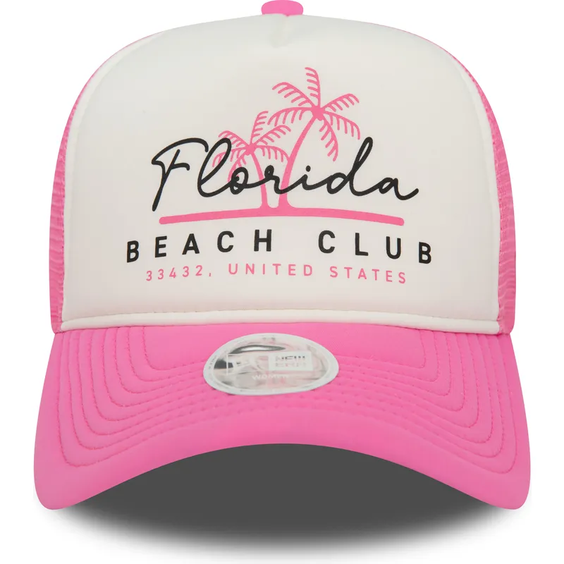 epci-curbata-roz-snapback-a-frame-foam-front-de-florida-beach-club-de-new-era